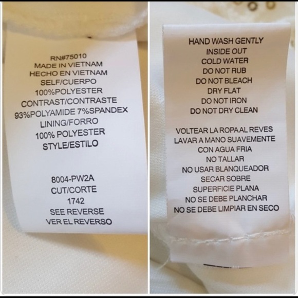 City Triangles White Ivory Gold Sequined Sleeveless Dress Size 5 - Picture 13 of 15